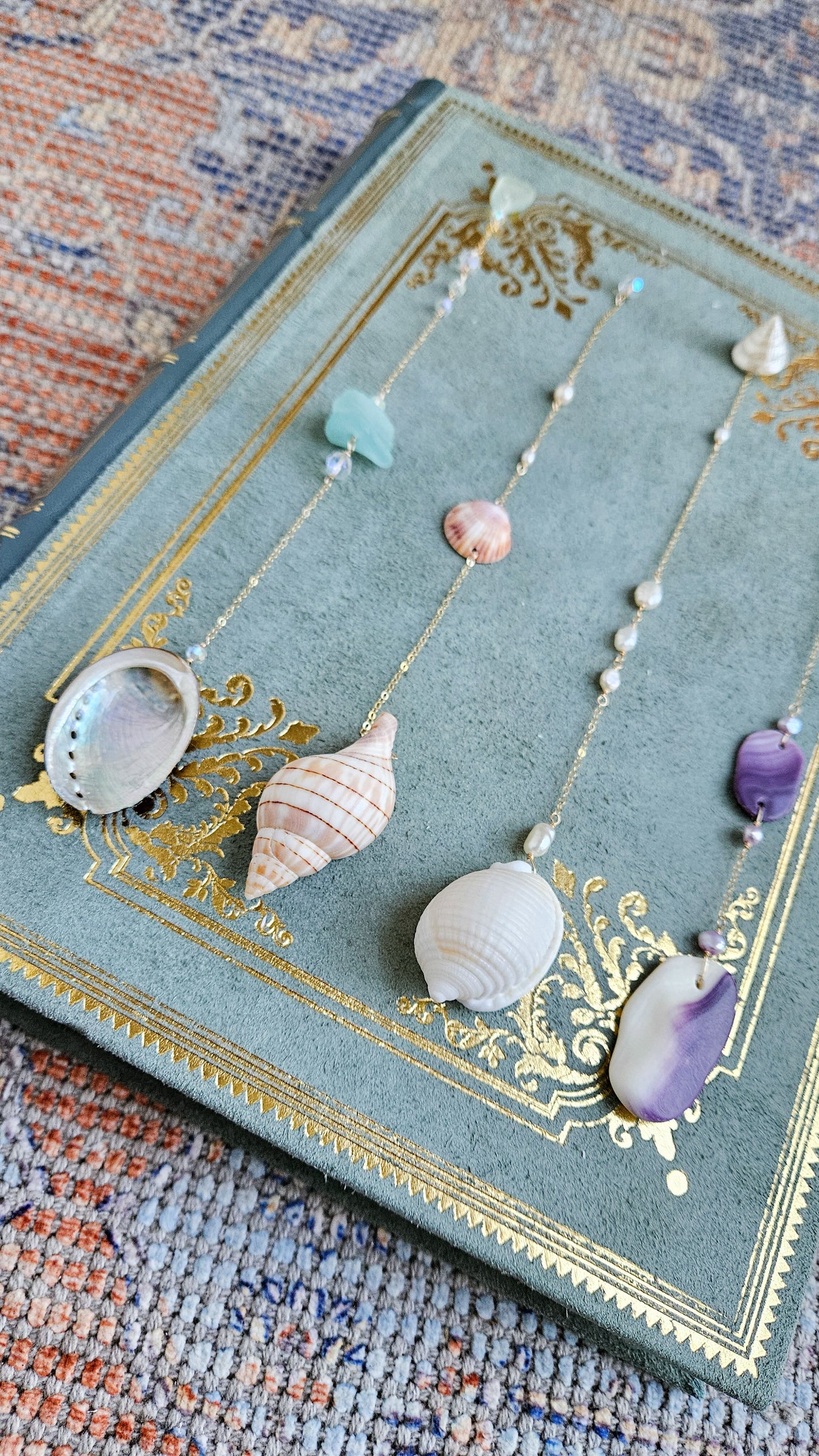 Abalone & Sea Glass Pendulum