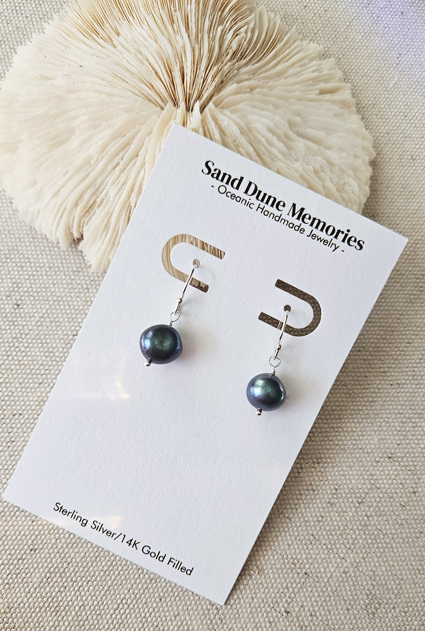 Peacock Freshwater Pearl Earrings