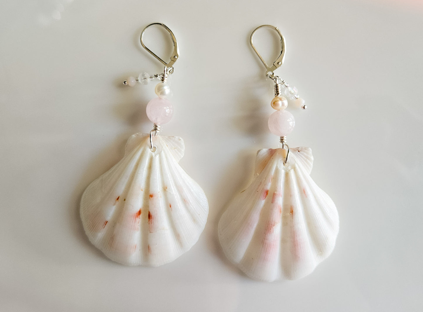 Scallop Shell & Rose Quartz