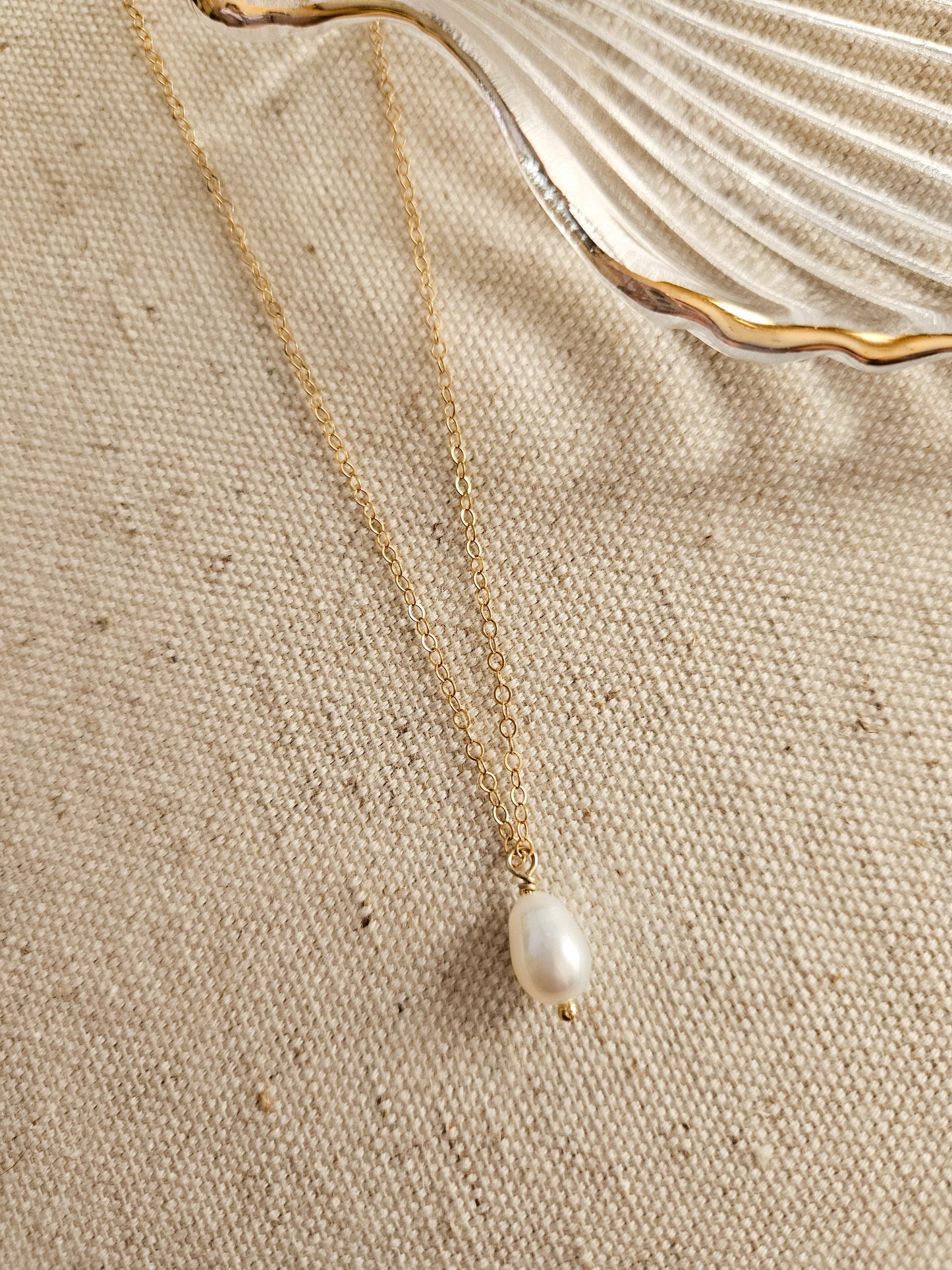 Coral Freshwater Pearl Pendant
