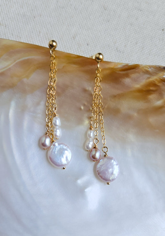 Lustrous Freshwater Pearl Earrings